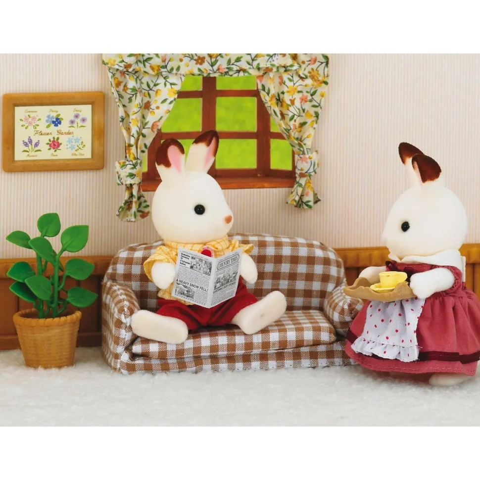 Papa Lapin chocolat et salon – Sylvanian Families 2201
