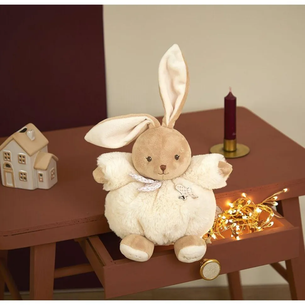 Patapouf doudou lapin crème 17cm