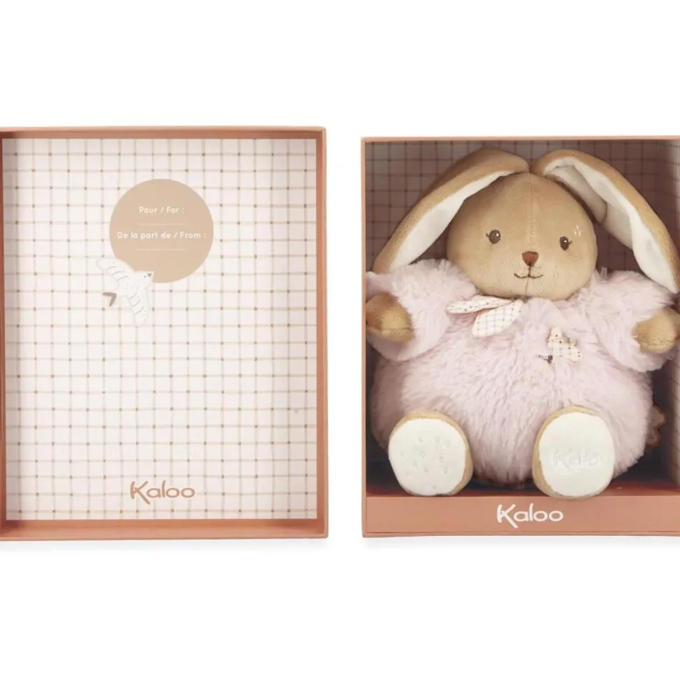 Patapouf doudou lapin rose 17cm