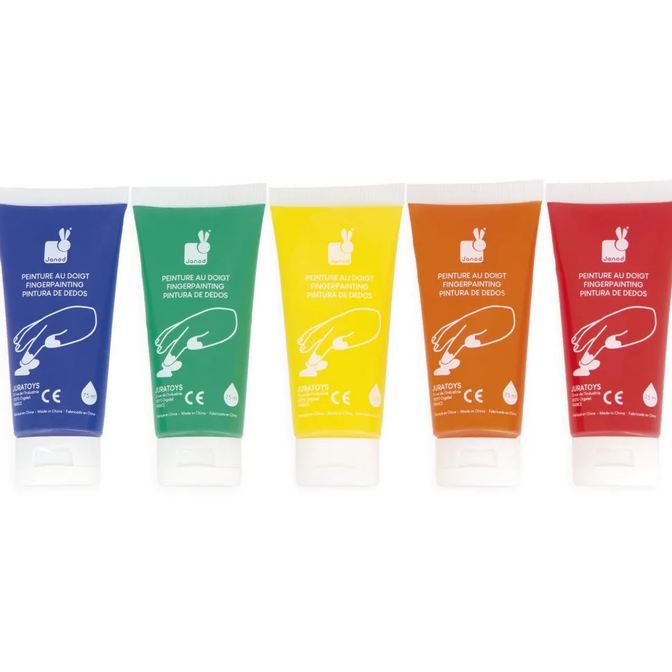 Peinture au doigt - Set de 5 tubes