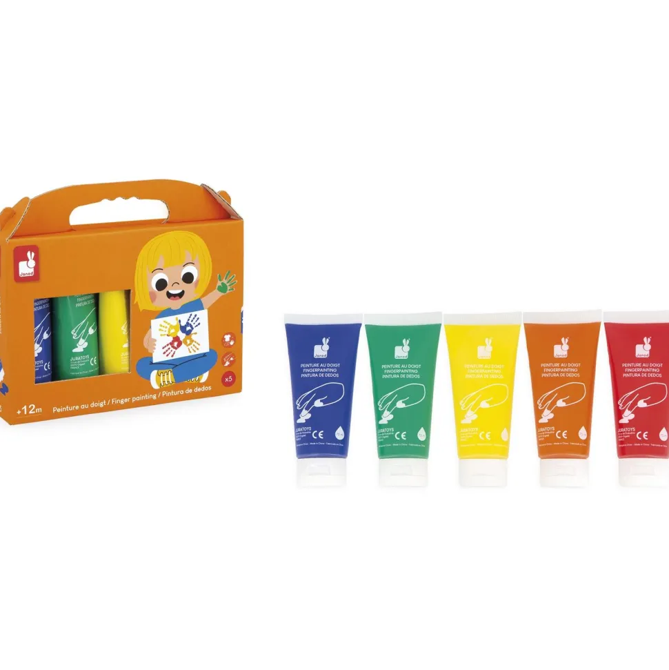 Peinture au doigt - Set de 5 tubes