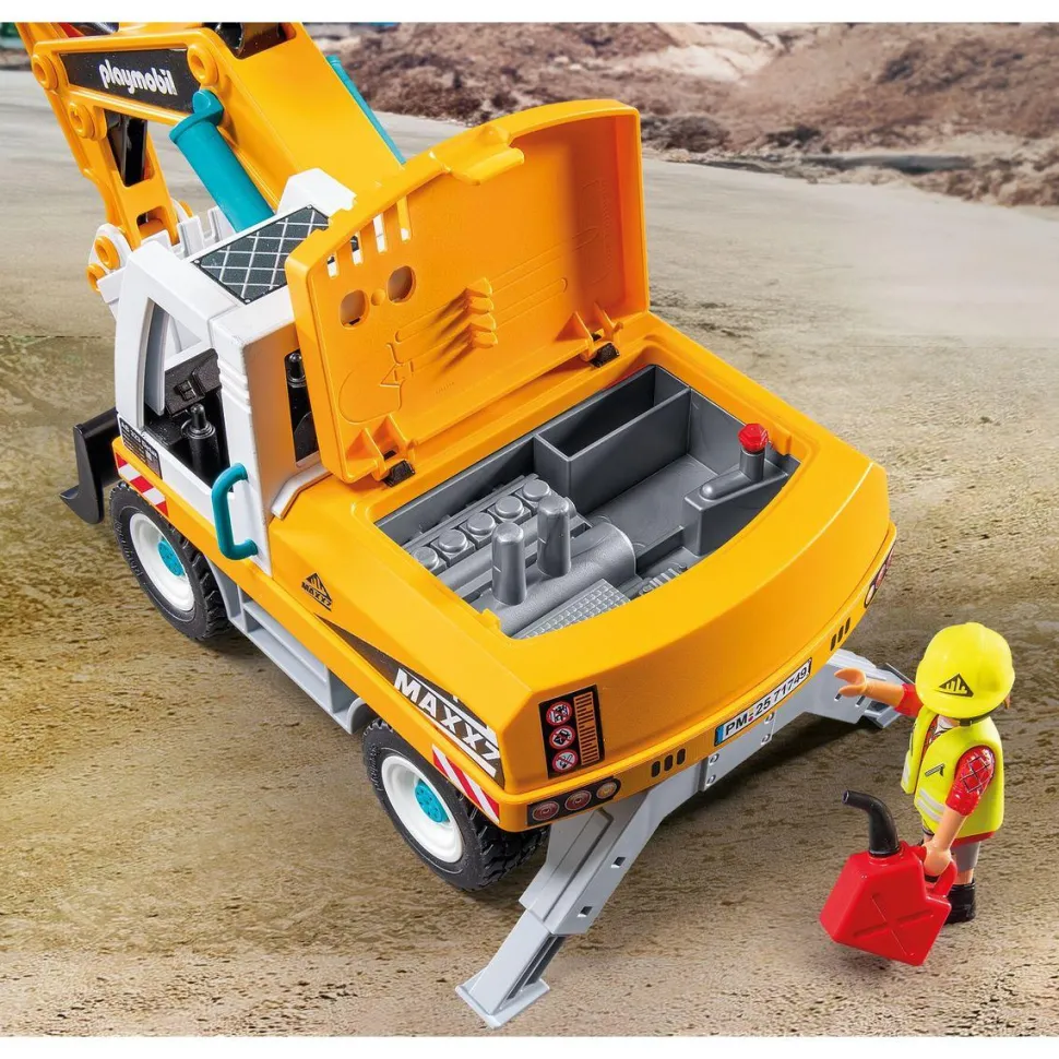 Pelleteuse mécanique et ouvrier Playmobil Action Heroes 71749
