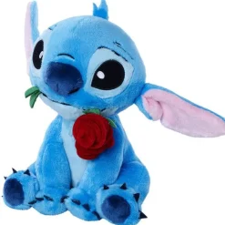 Peluche Stitch 25 cm avec rose