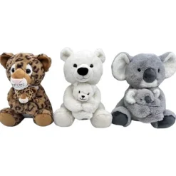 Peluche tendre de Maman et Bébé animaux sauvages