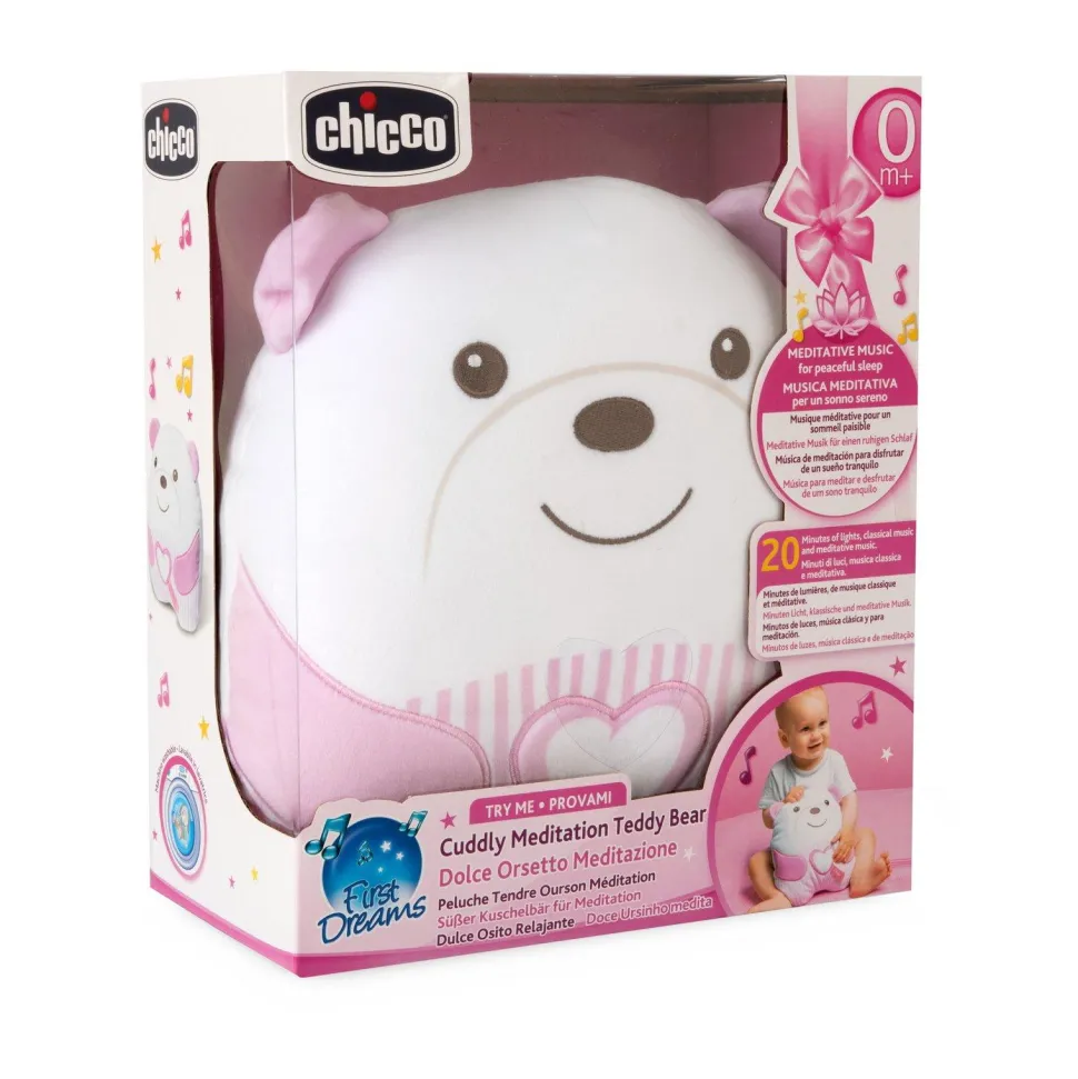 Peluche tendre ourson rose