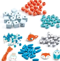 Perles Bois En Forme D'animaux De Djeco