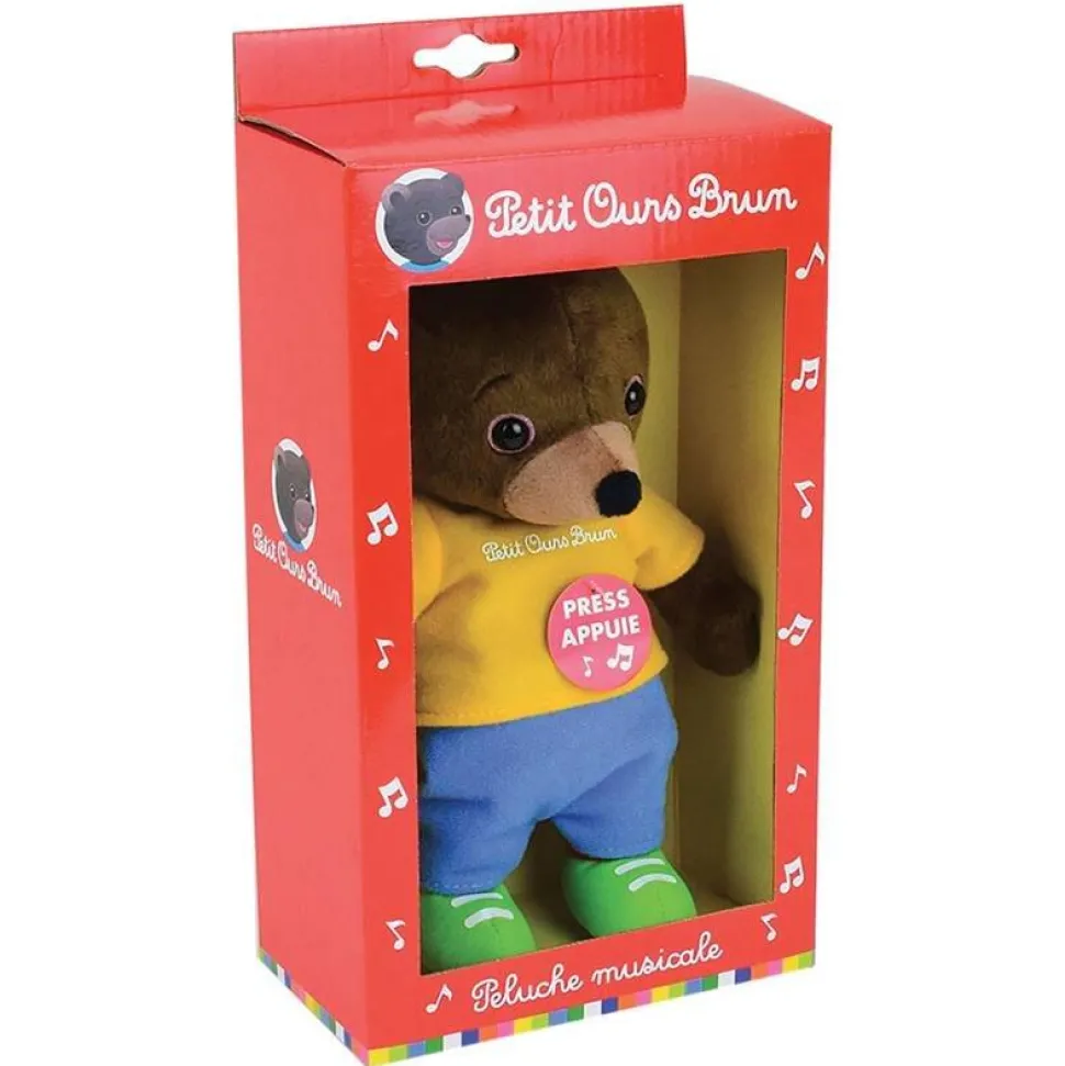 Petit Ours brun peluche musicale 21cm
