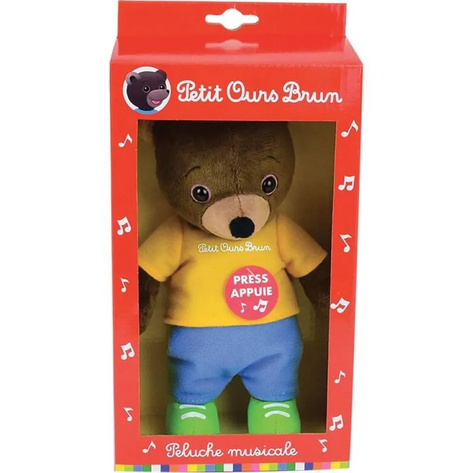 Petit Ours brun peluche musicale 21cm