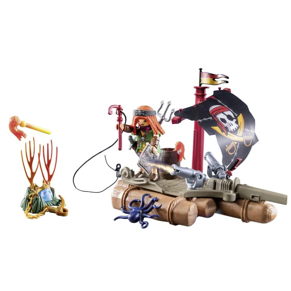 Pirate avec radeau flottant et trésor PLAYMOBIL Pirates 71794