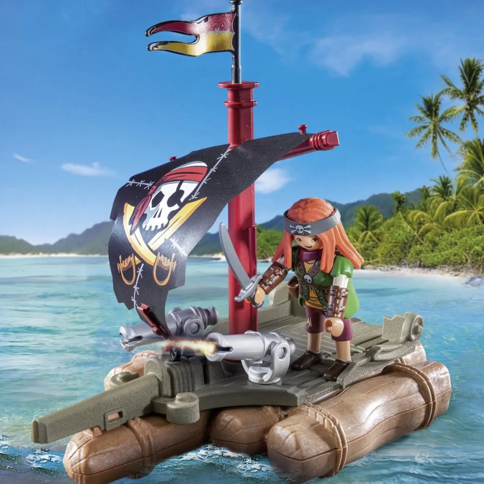 Pirate avec radeau flottant et trésor PLAYMOBIL Pirates 71794