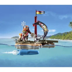 Pirate avec radeau flottant et trésor PLAYMOBIL Pirates 71794