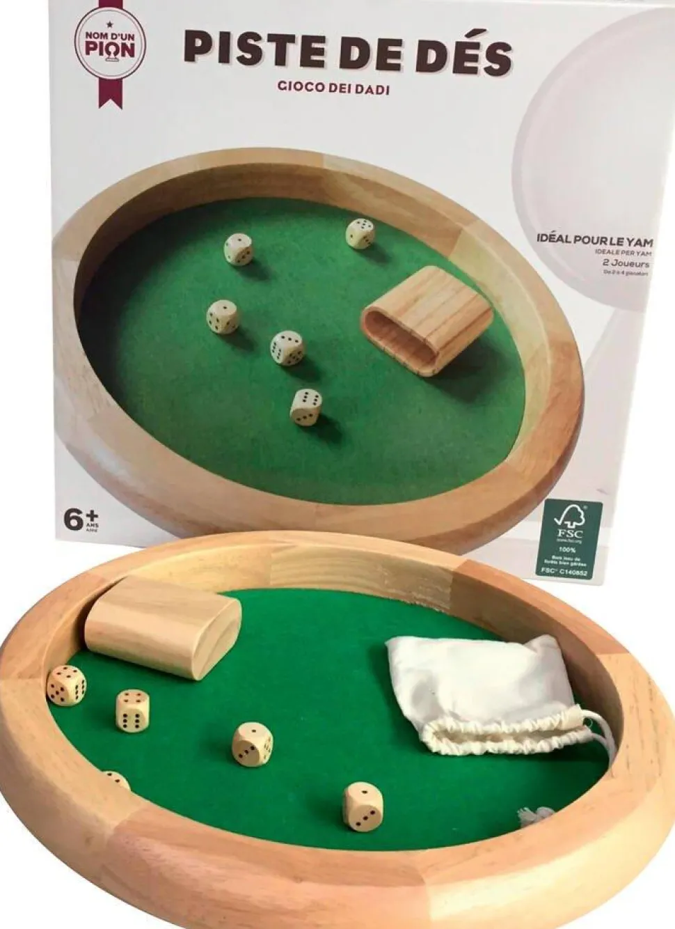 Piste De Dés En Bois Nom D'un Pion