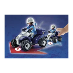 Playmobil - City Action, Policier Et Quad Avec Moteur De Rétro-friction