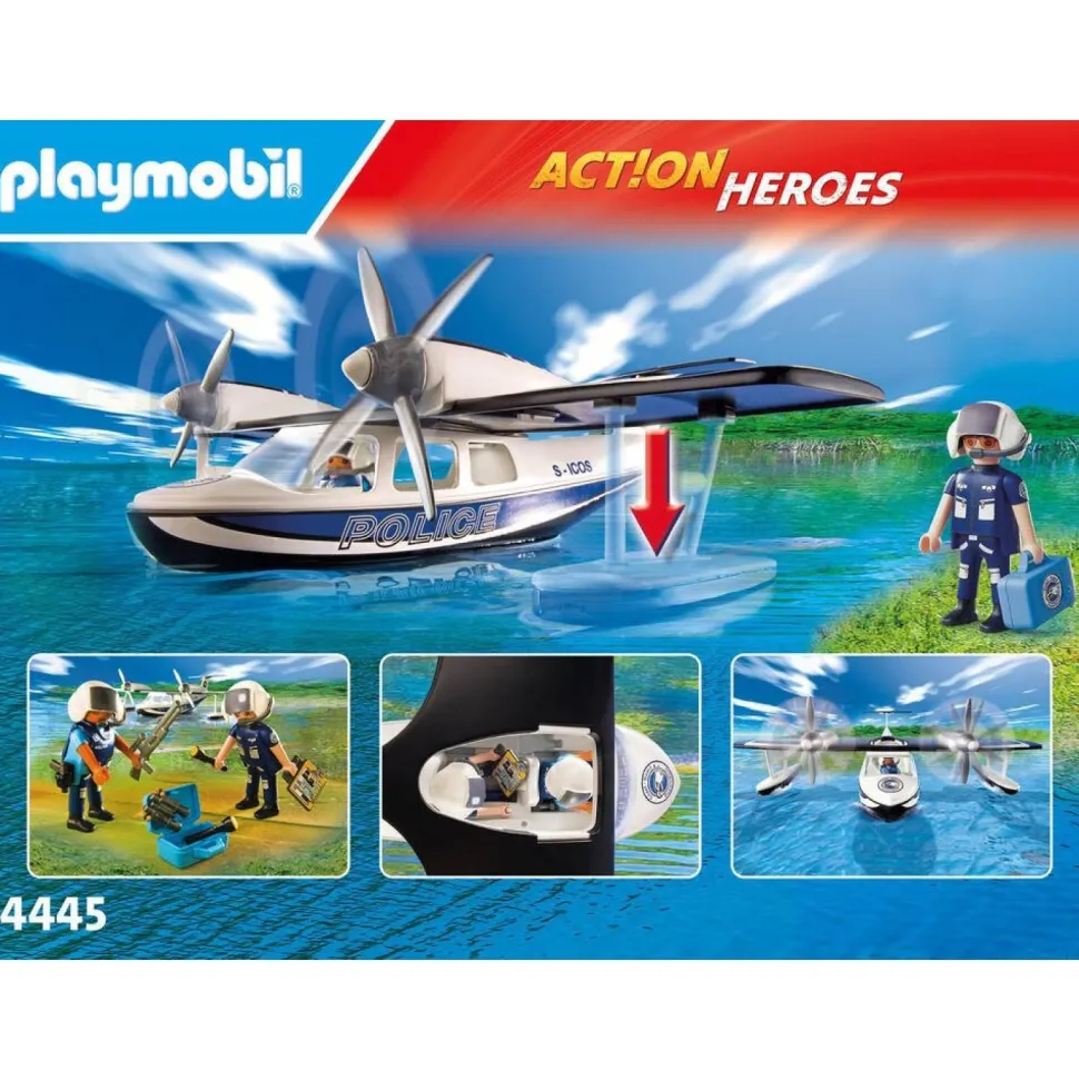 Policiers et hydravion - Playmobil Action Heroes 4445