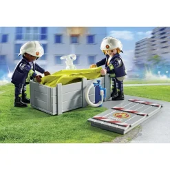 Pompiers avec coussin de sauvetage Playmobil Action heroes 71465