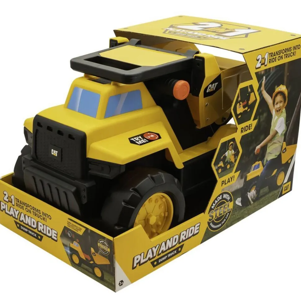 Porteur Trotteur Camion Benne Caterpillar Transformable 2 en 1