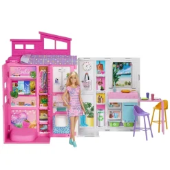 Poupée Barbie maison de vacances à emporter