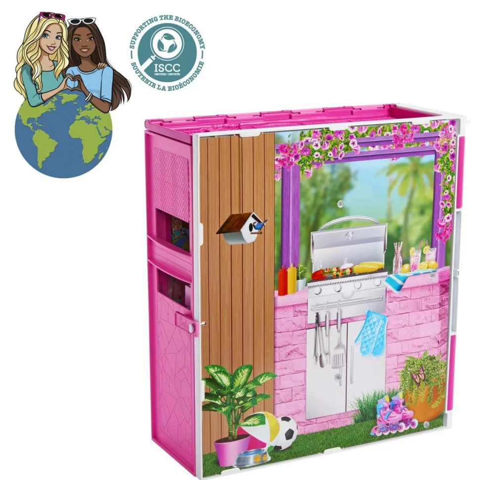 Poupée Barbie maison de vacances à emporter