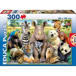 Puzzle 300 Pièces - Photo De Classe Animaux