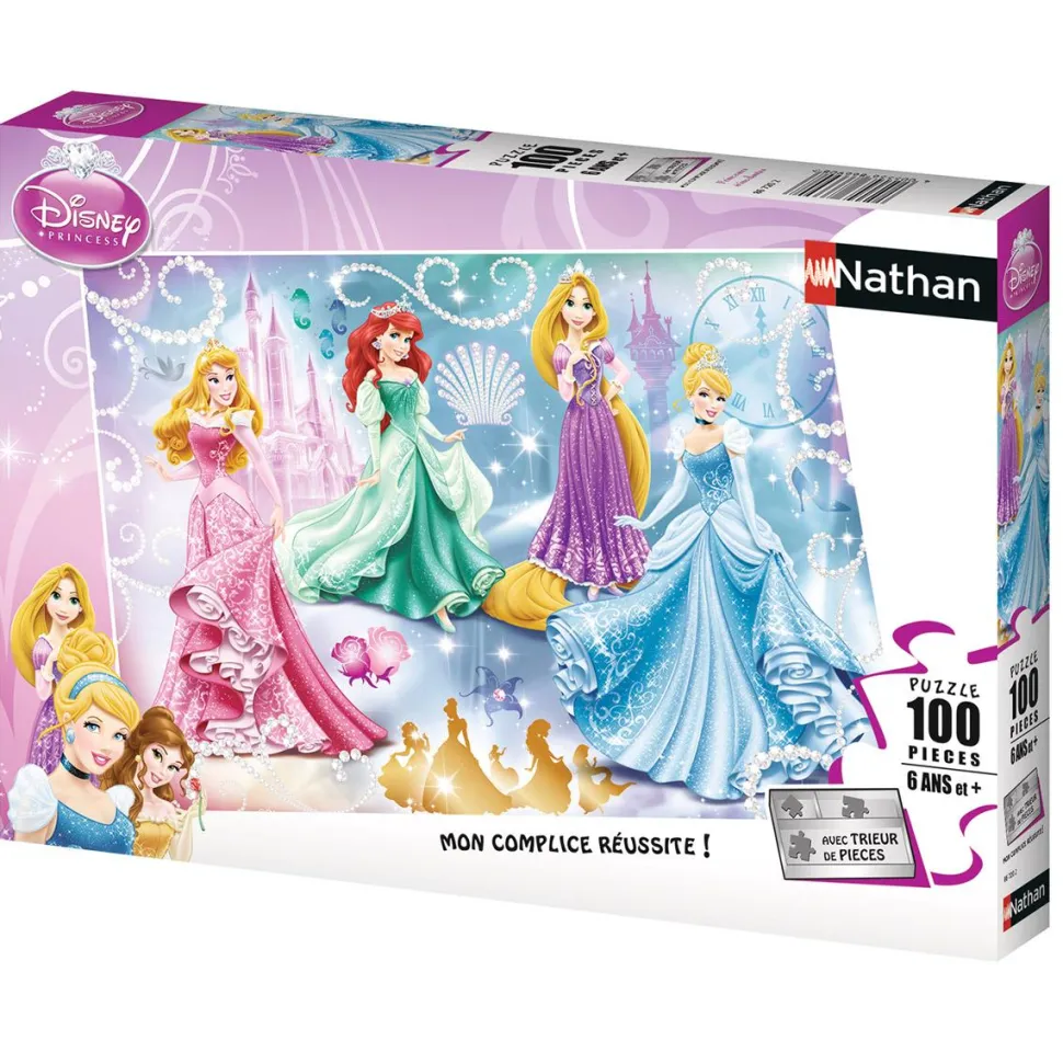 Puzzle 100 pièces - Princesses étincelantes - Disney Princesses