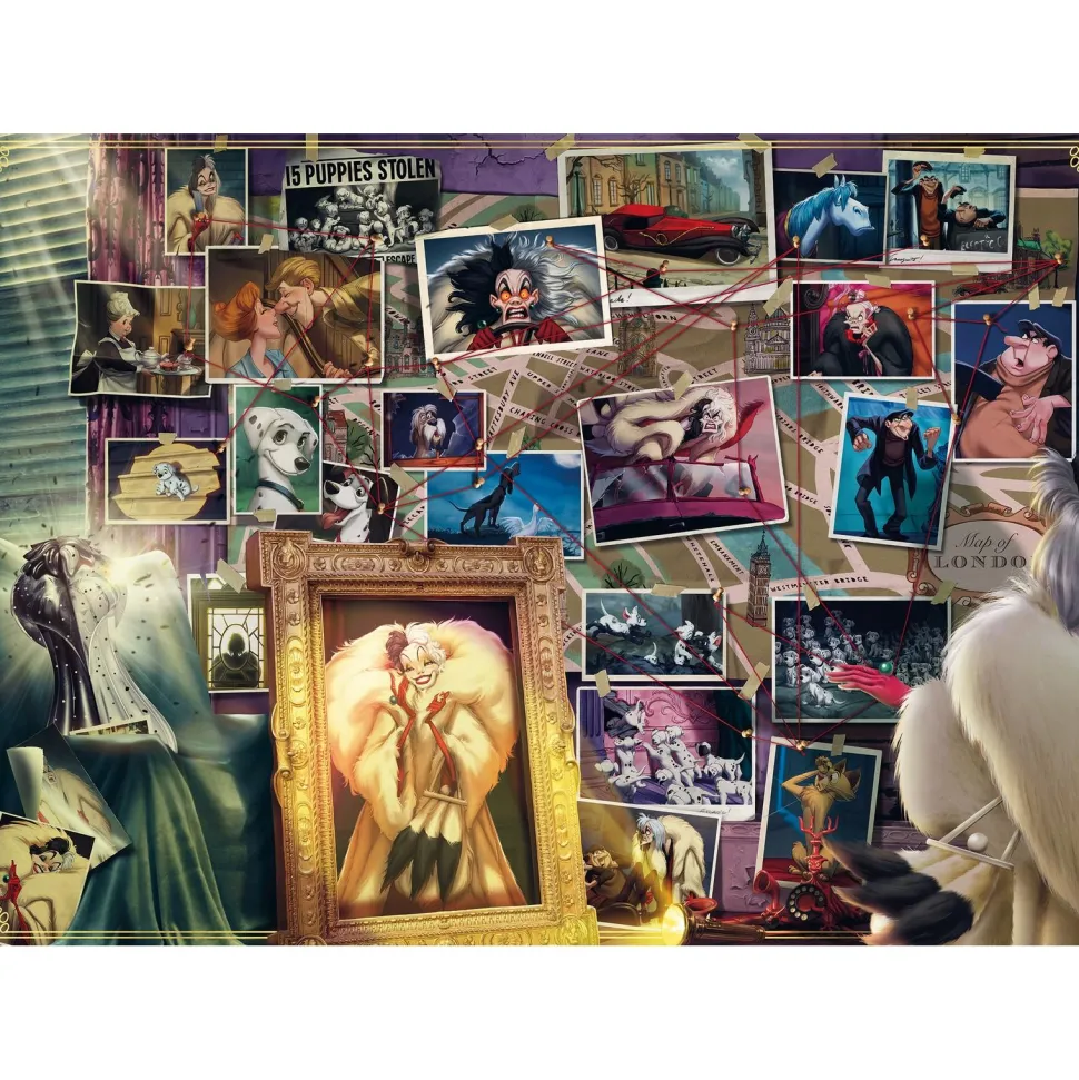 Puzzle 1000 pièces Cruella d'enfer - Disney Villainous