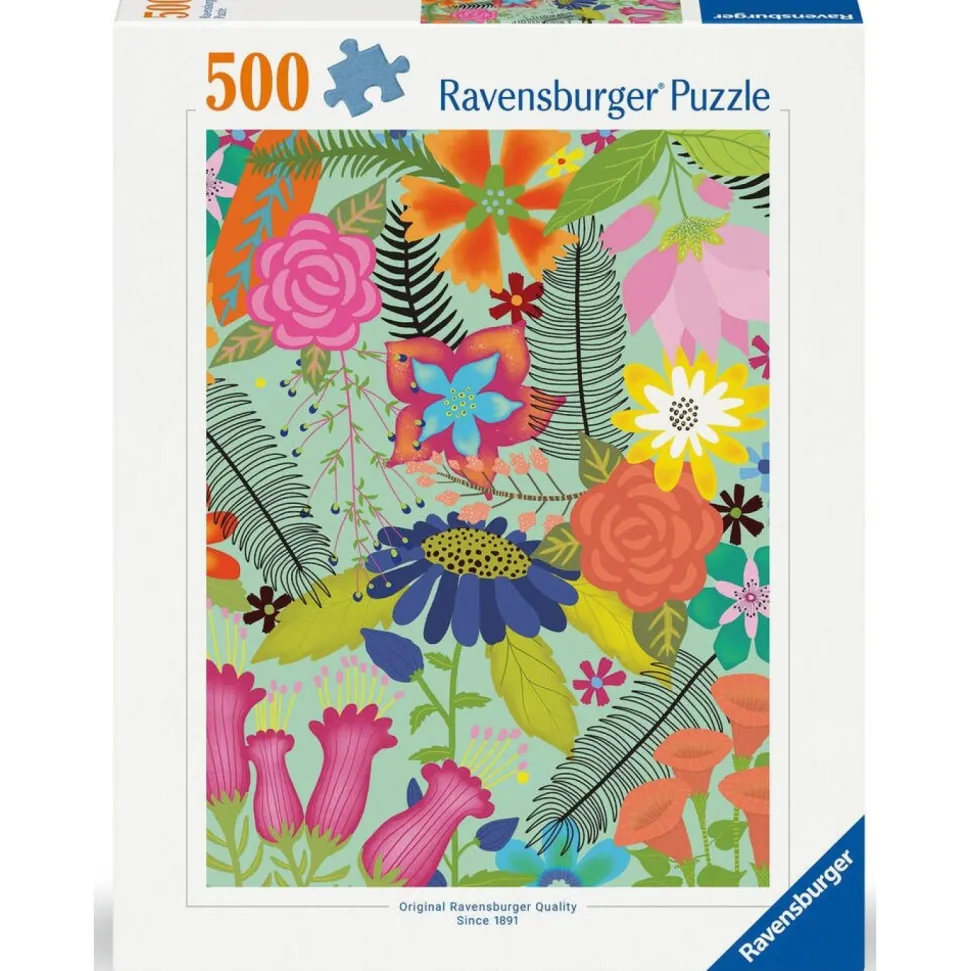 Puzzle 500 pièces jungle de fleurs