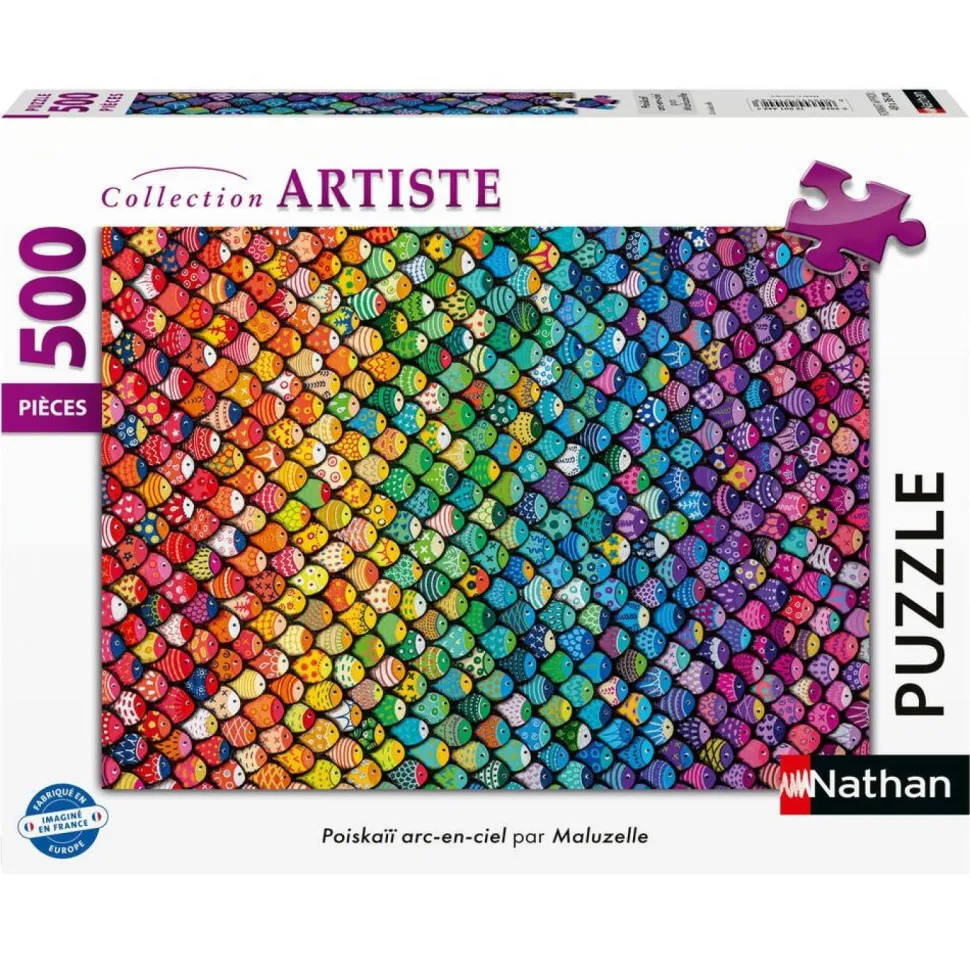 Puzzle 500 pièces Poiskaii Arc-en-ciel par Maluzelle - Collection artiste Nathan