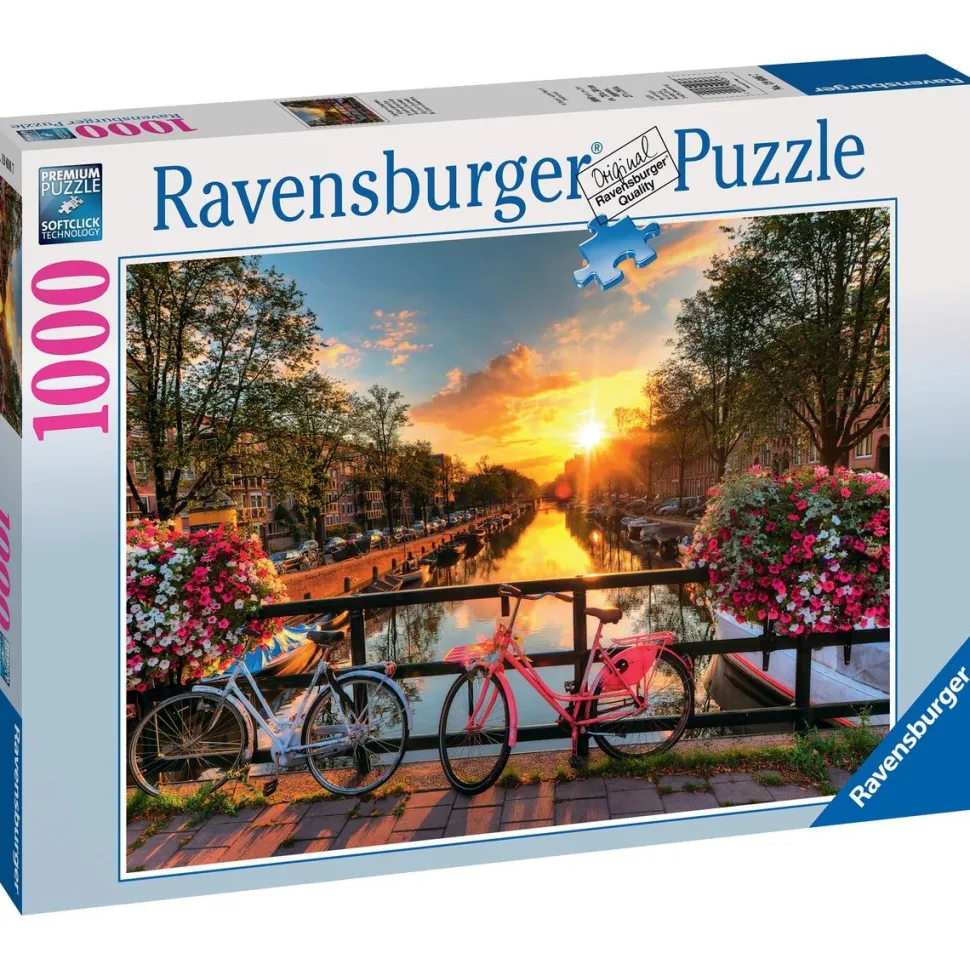 Puzzle 1000 pièces Ravensburger - Amsterdam à vélo