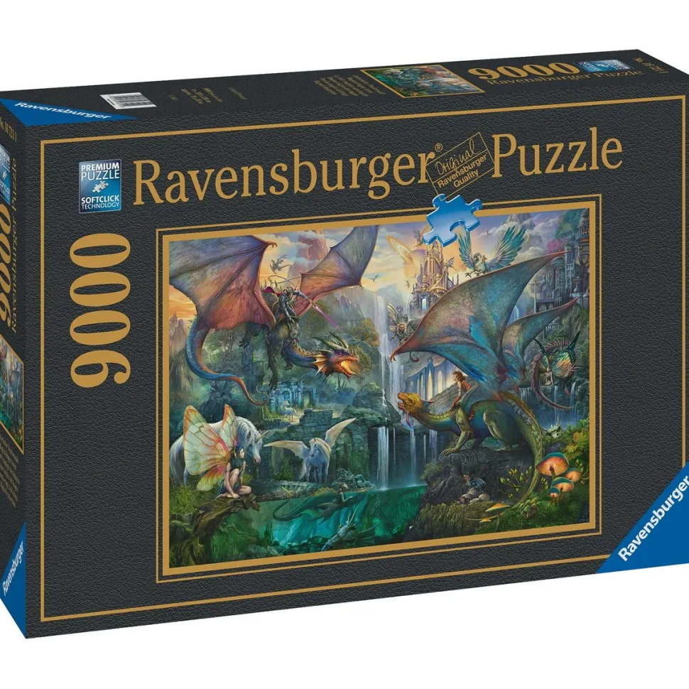 Puzzle 9000 pièces Ravensburger Forêt magique et dragons