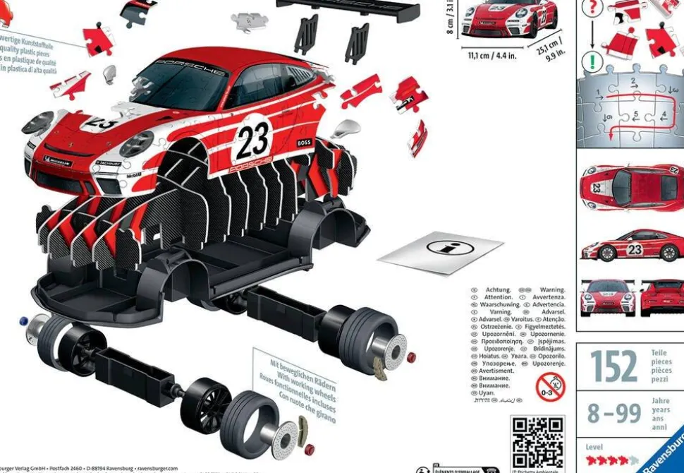 Puzzle 3D - Porsche 911 Gt3 Cup Salzburg