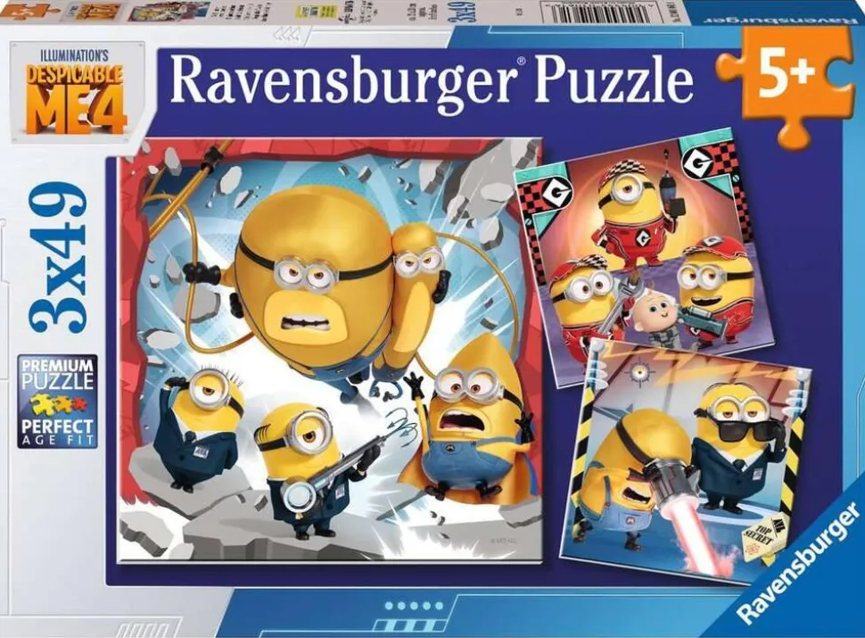 Puzzle Minions 3x49 Pièces - Moi Moche Et Méchant 4