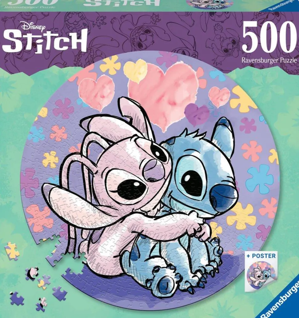 Puzzle Rond Disney Stitch De 500 Pièces
