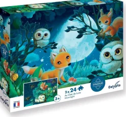 Puzzle 2x24 pièces Au clair de lune