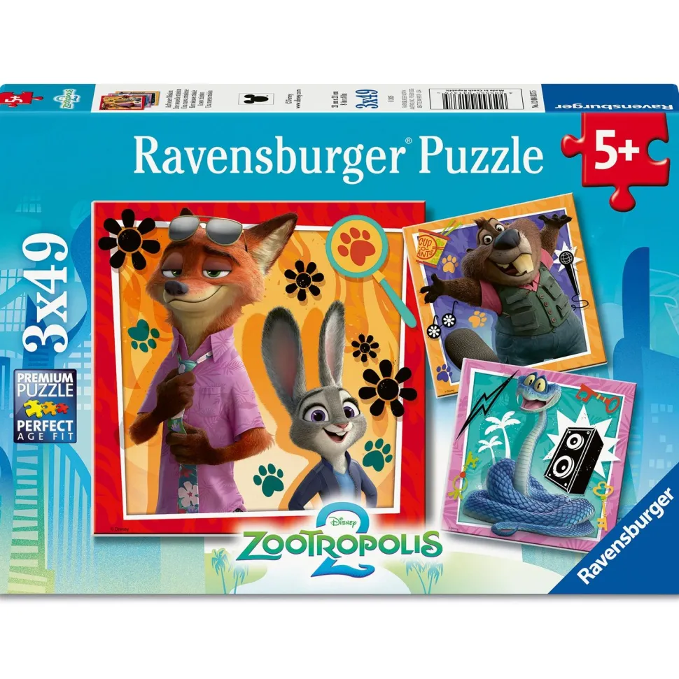 Puzzle 3x49 pièces Une nouvelle mission - Zootropolis 2