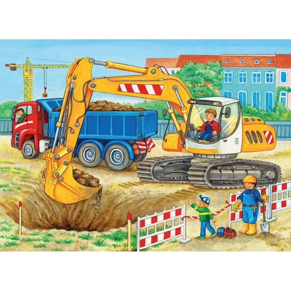 Puzzles Ravensburger 2X12 Pièces - Chantier et Ferme
