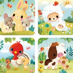 Puzzles Évolutifs avec animaux de la ferme