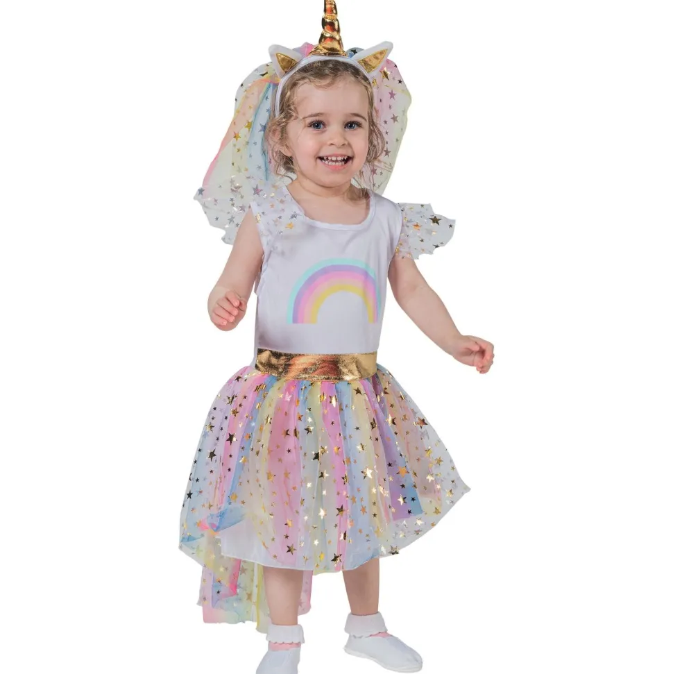 Robe Licorne avec serre-tête - taille 3/4 ans