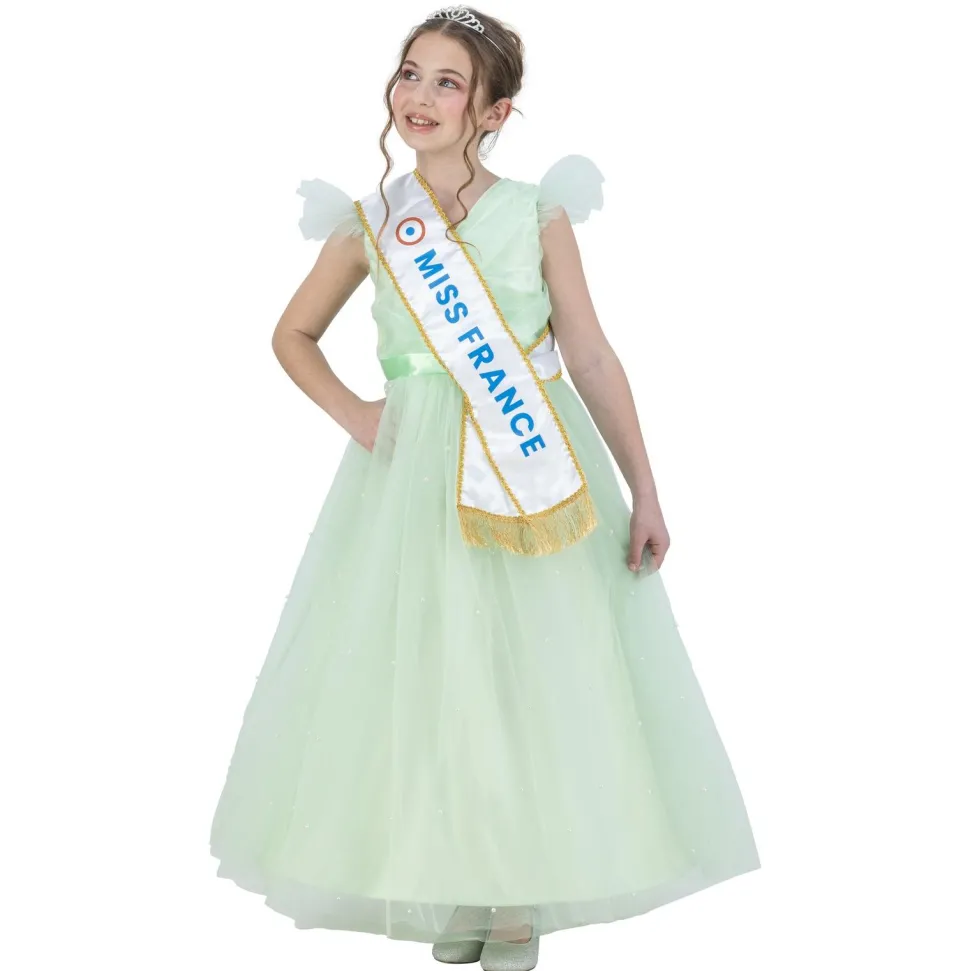 Robe Miss France Verte - 116 cm 6 ans