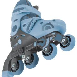 Rollers En Ligne 2 En 1 Évolutifs Bleu Taille 30 À 33