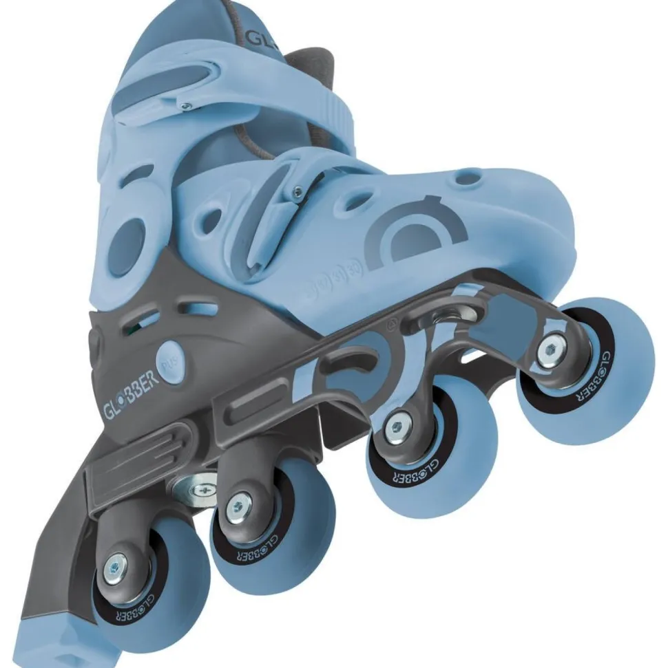 Rollers En Ligne 2 En 1 Évolutifs Bleu Taille 30 À 33
