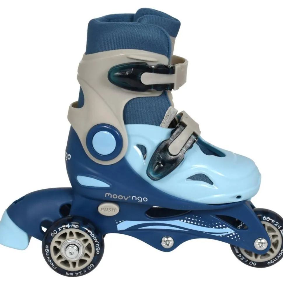 Rollers évolutifs 3 roues bleu taille 27-30