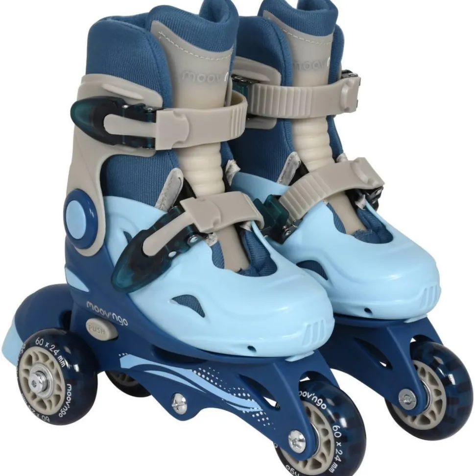 Rollers évolutifs 3 roues bleu taille 30-33