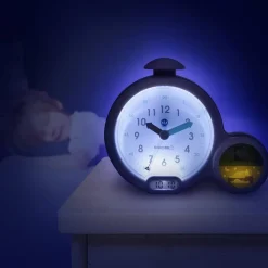 Réveil Kid Sleep Clock Bleu - Apprentissage de l'heure et Veilleuse Intégrée