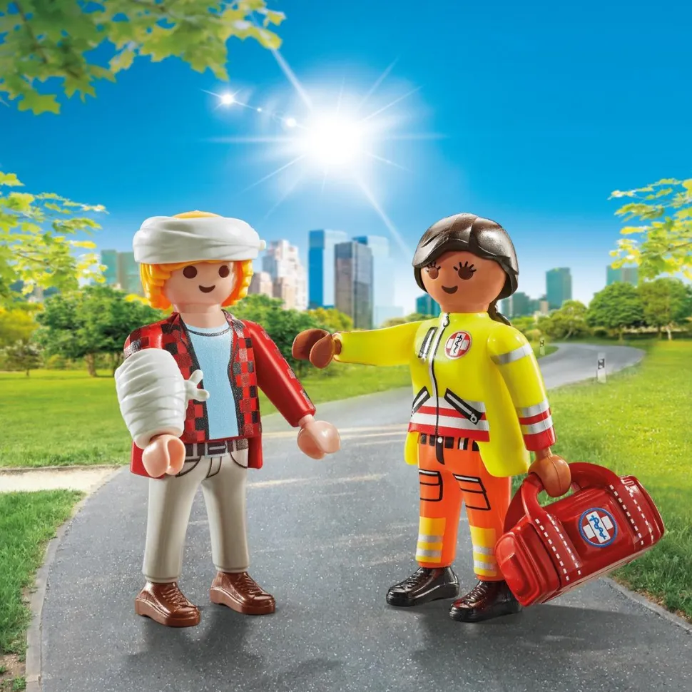 Secouriste avec blessé Playmobil duo 71506
