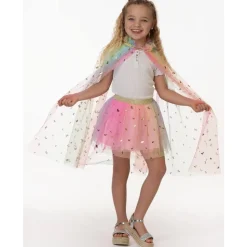 Set cape et tutu arc-en-ciel