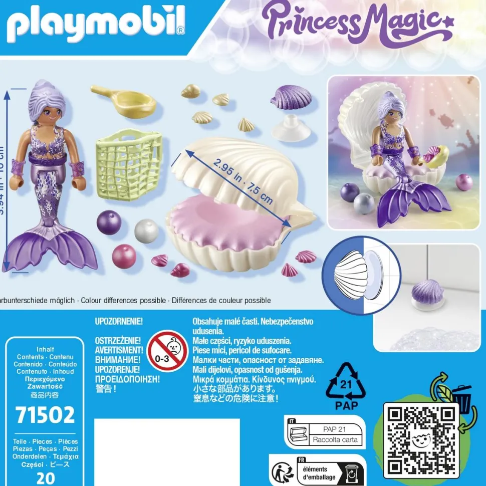 Sirène avec coquillage et perle Playmobil Princess Magic 71502