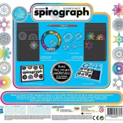 Spirograph multicolore et paillettes