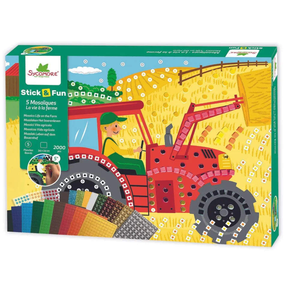 Stickn & Fun 5 mosaiques La vie à la ferme