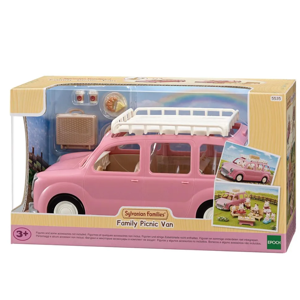 Sylvanian Families - Le monospace rose et set de pique-nique 5535