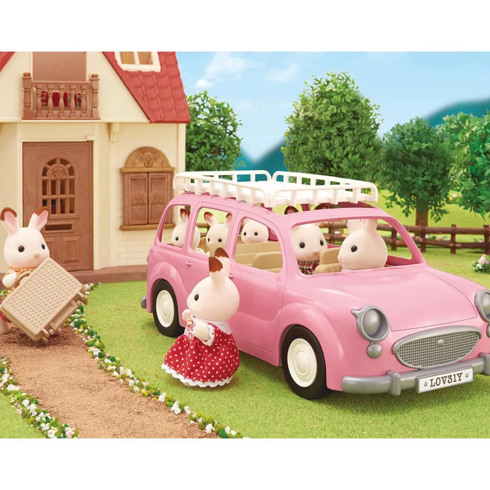 Sylvanian Families - Le monospace rose et set de pique-nique 5535